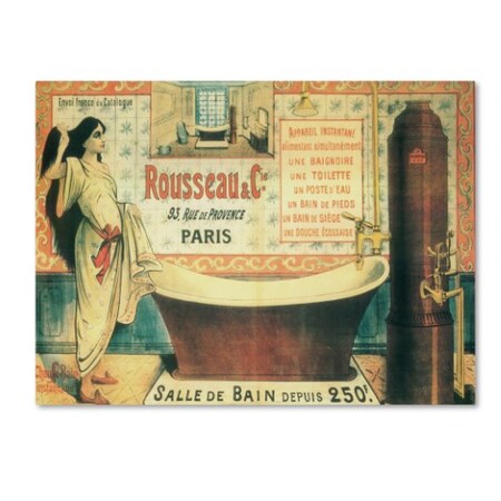 Trademark Fine Art Vintage Apple Collection 'Salle De Bain (2)' Canvas Art, 18x24 ALI6468-C1824GG